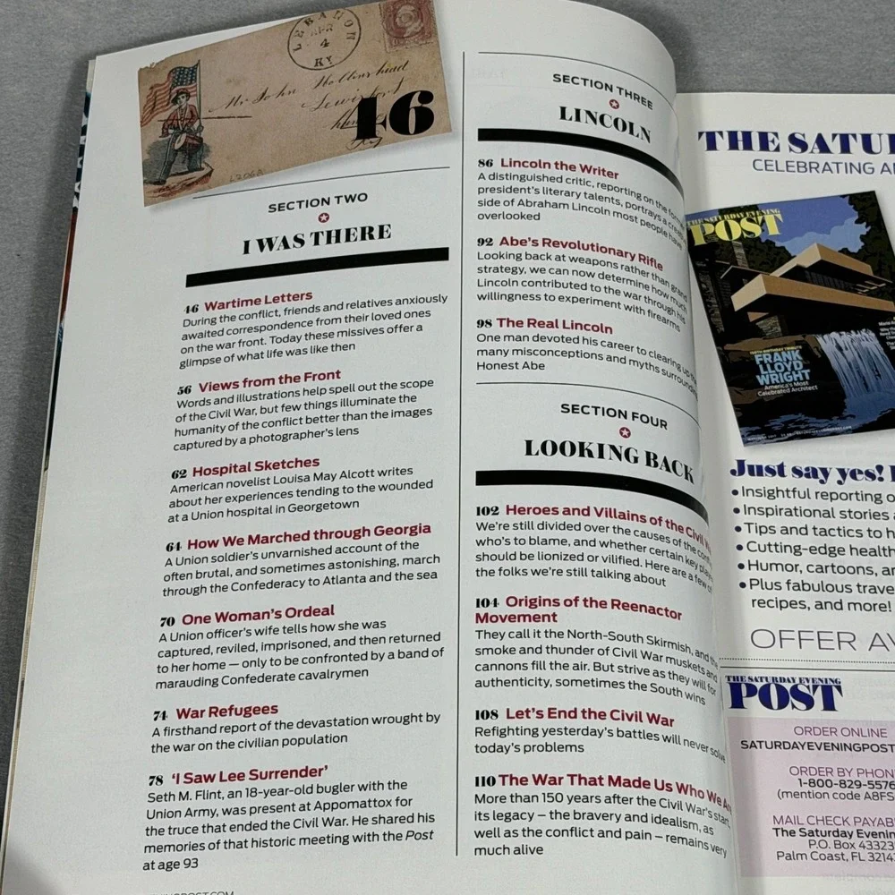 Civil War Saturday Evening Post Untold Stories 2018 Special Collector's Edition